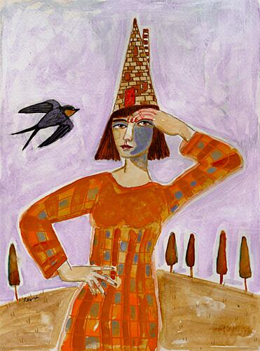House Head Woman Fantastique reproduction