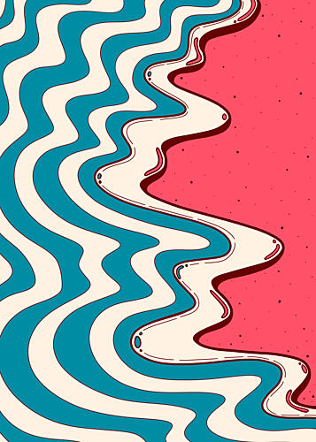 Pink Ocean Beach Plage reproduction