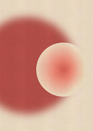Warm Gradient Circles Geometric Print
