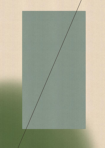 Minimal Green Geometry Art Print by Nicholas