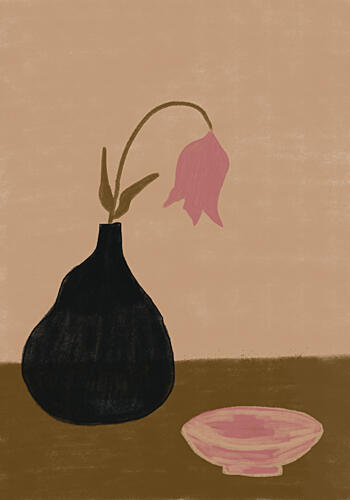 Minimal Pink Still Life Art Print by The Art Concept