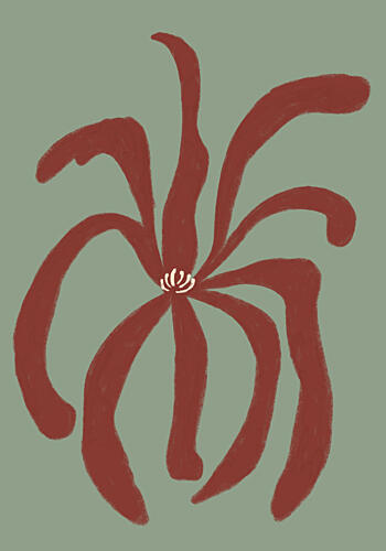Muted Organic Bloom Art Print by The Art Concept