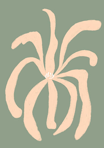 Peach Petal Bloom Art Print by The Art Concept