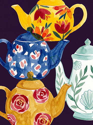 Whimsical Tea Stack Art Print