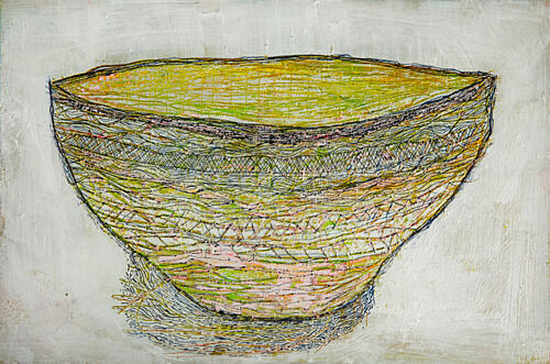 Abstract Woven Bowl Art Print by Dale Hefer