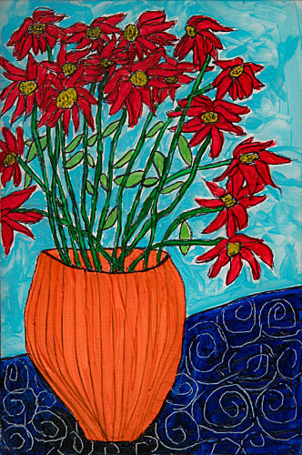 Vibrant Red Flowers Art Print