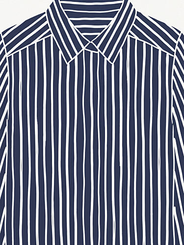 Navy Striped Shirt Art Print