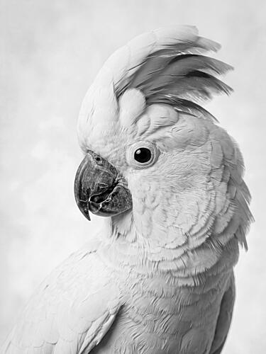 Elegant Cockatoo Portrait Art Print