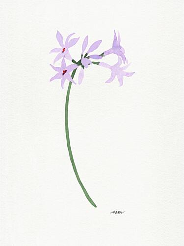 Watercolor Purple Bloom Art Print by NKTN