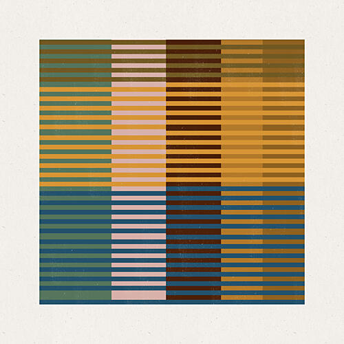 Striped Color Blocks Art Print by The Miuus Studio
