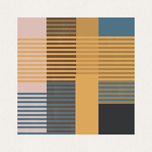 Modern Color Block Grid Art Print by The Miuus Studio