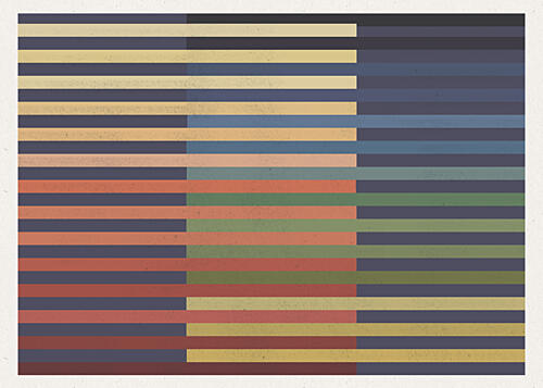 Evolving Color Bands Art Print by The Miuus Studio