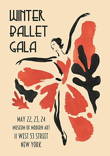 Abstract Ballet Movement Art Print by Patryk Krygowski