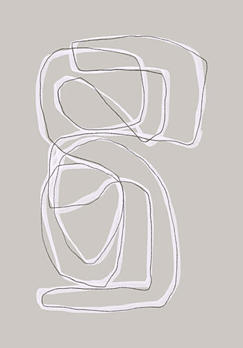 Fluid Abstract Lines Art Print by uplusmestudio