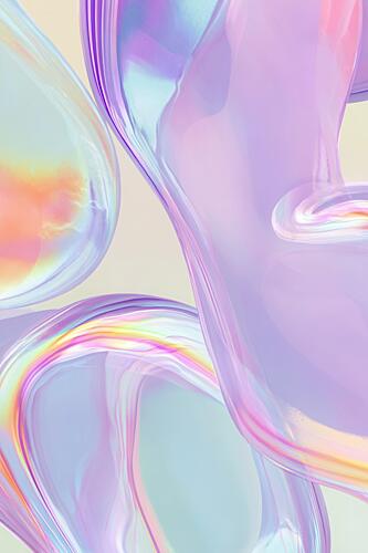 Iridescent Dreamy Flow Art Print by Melloi Art Prints
