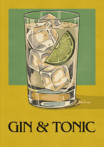 Classic Gin Tonic Art Print by Nicholas