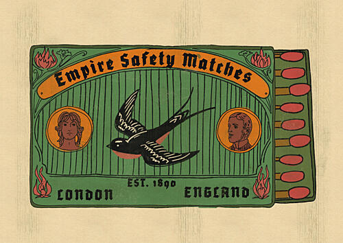 Vintage London Matches Vintage reproduction