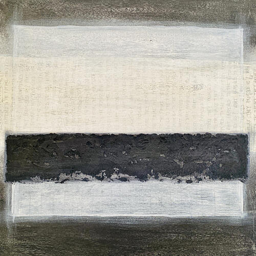 Abstract Layered Neutrals Art Print by Berit Pihl