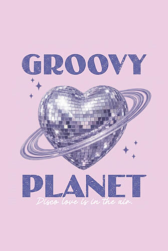 Groovy Disco Heart Symboles reproduction