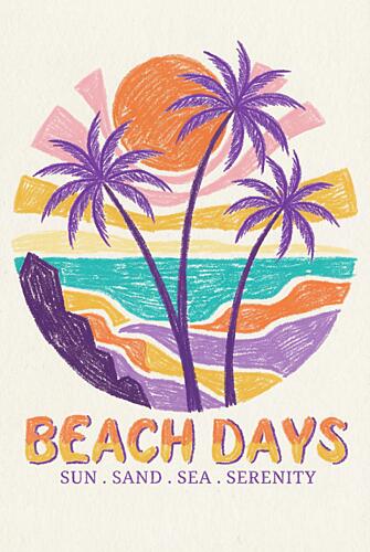 Vibrant Beach Serenity Toile murale reproduction