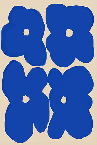 Flowers Blue Blooms Art Print by Melloi Art Prints