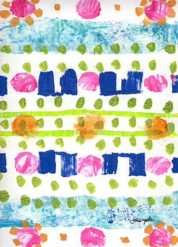 Vibrant Painted Patterns Geometric Print