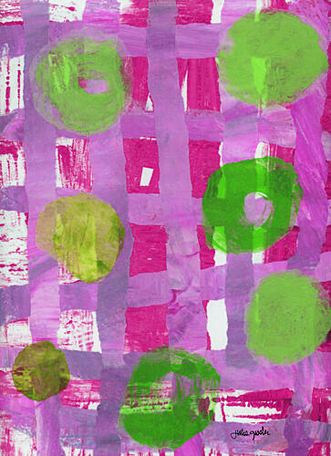 Vibrant Circles Grid Art Print by Jules Gissler