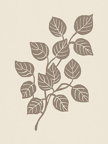 Serene Leaf Branch Art Print by Krisztina Jung