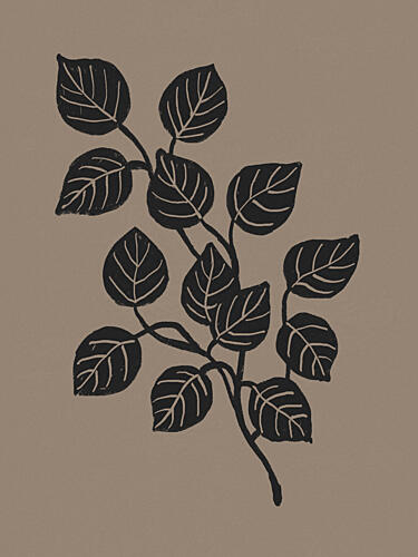 Minimalist Botanical Leaves Art Print by Krisztina Jung