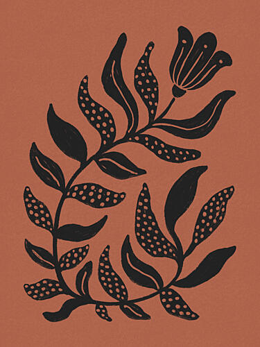 Earthy Botanical Bloom Art Print by Krisztina Jung