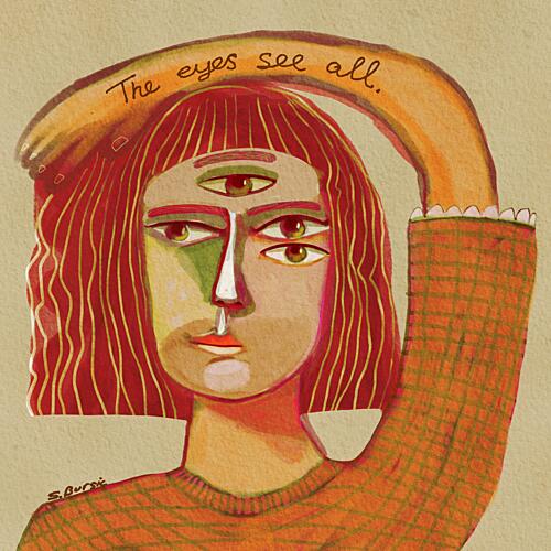 The Eyes See All Figuratif reproduction