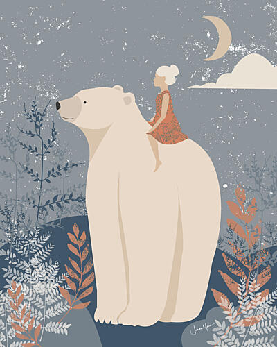 Dreamy Polar Bear Ride Art Print by William Morris
