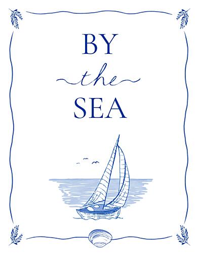 By the Sea Sailboat Art Print by Vanessa Austin