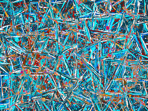 Shattered Blue Energy Art Print by Fernando Vieira