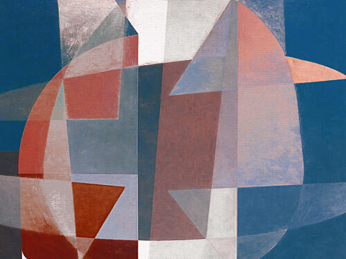 Modern Geometric Composition Art Print by Fernando Vieira