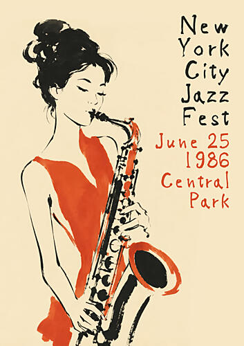 New York Jazz Fest 1986 Art Print
