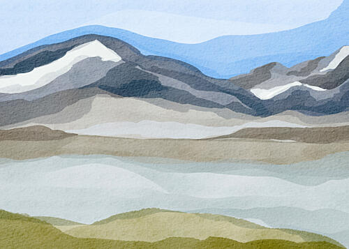 Serene Mountain Vista Toile murale reproduction