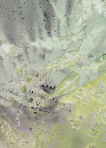 Subtle Leaf Impressions Art abstrait reproduction