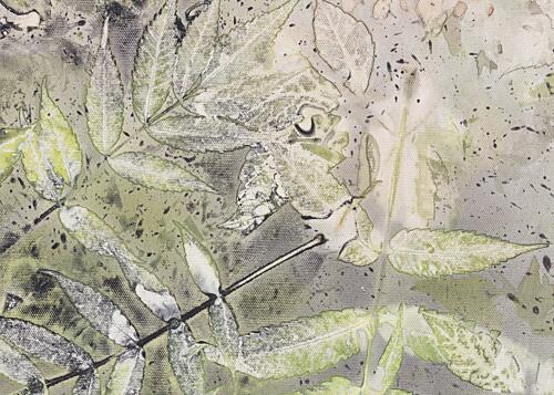 Green Leaves Impression Art Print