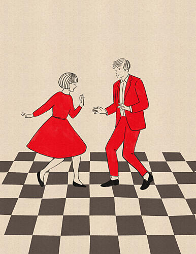 Retro Dance Party Danse reproduction