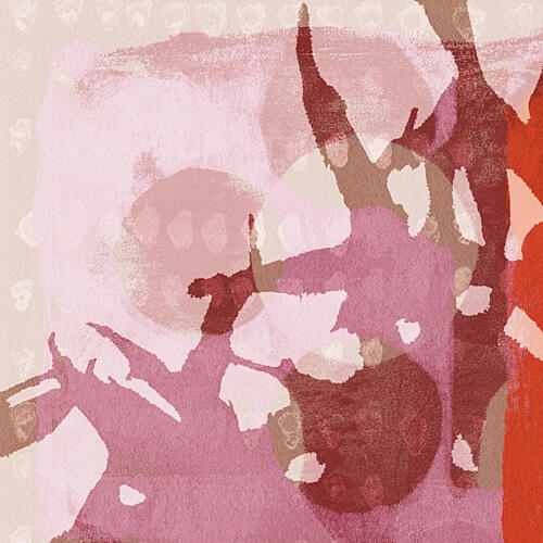 Soft Organic Abstract Aquarelle reproduction