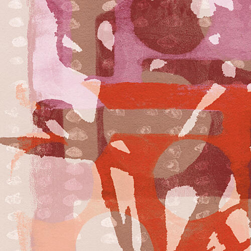 Warm Abstract Shapes Art abstrait reproduction