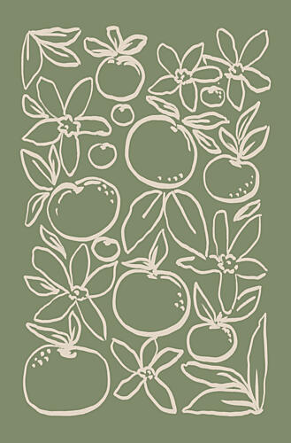 Minimalist Citrus Bloom Art Print by Melloi Art Prints