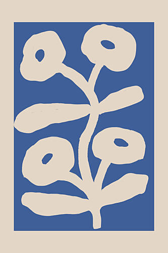 Minimalist Botanical Bloom Art Print by Melloi Art Prints