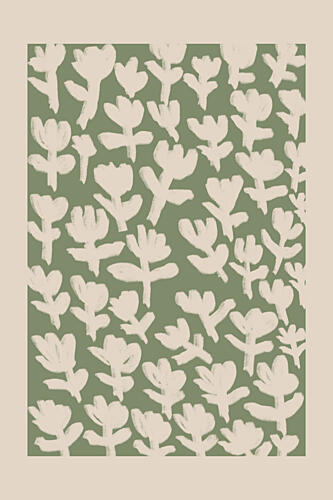 Soft Green Flora Art Print by Melloi Art Prints