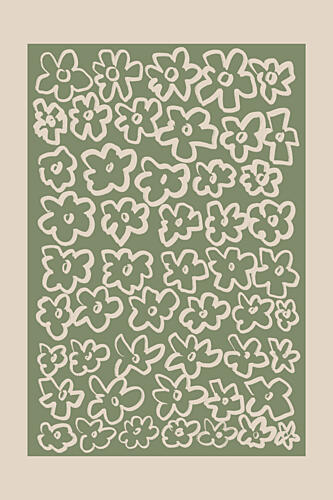 Organic Sage Flowers Art Print by Melloi Art Prints