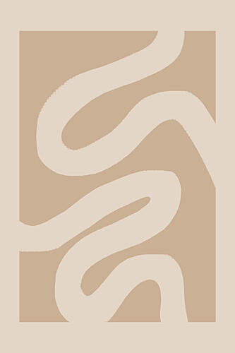 Organic Cream Waves Art Print by Melloi Art Prints
