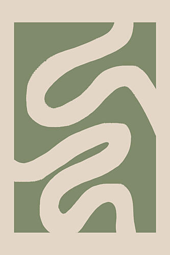 Calm Organic Lines Art Print by Melloi Art Prints