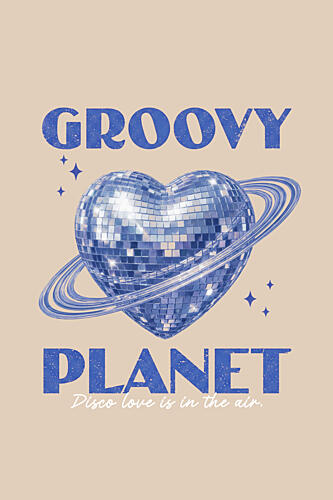 Groovy Disco Planet Vintage reproduction