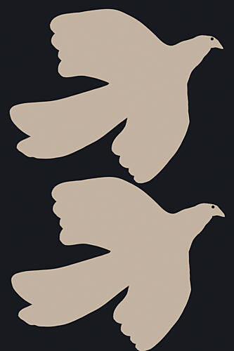 Doves in Flight Art Print by Melloi Art Prints